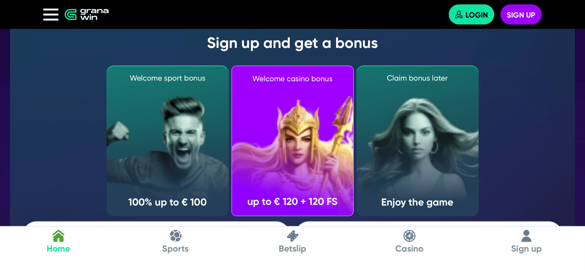 Granawin Casino – einfaches 100%-Paket