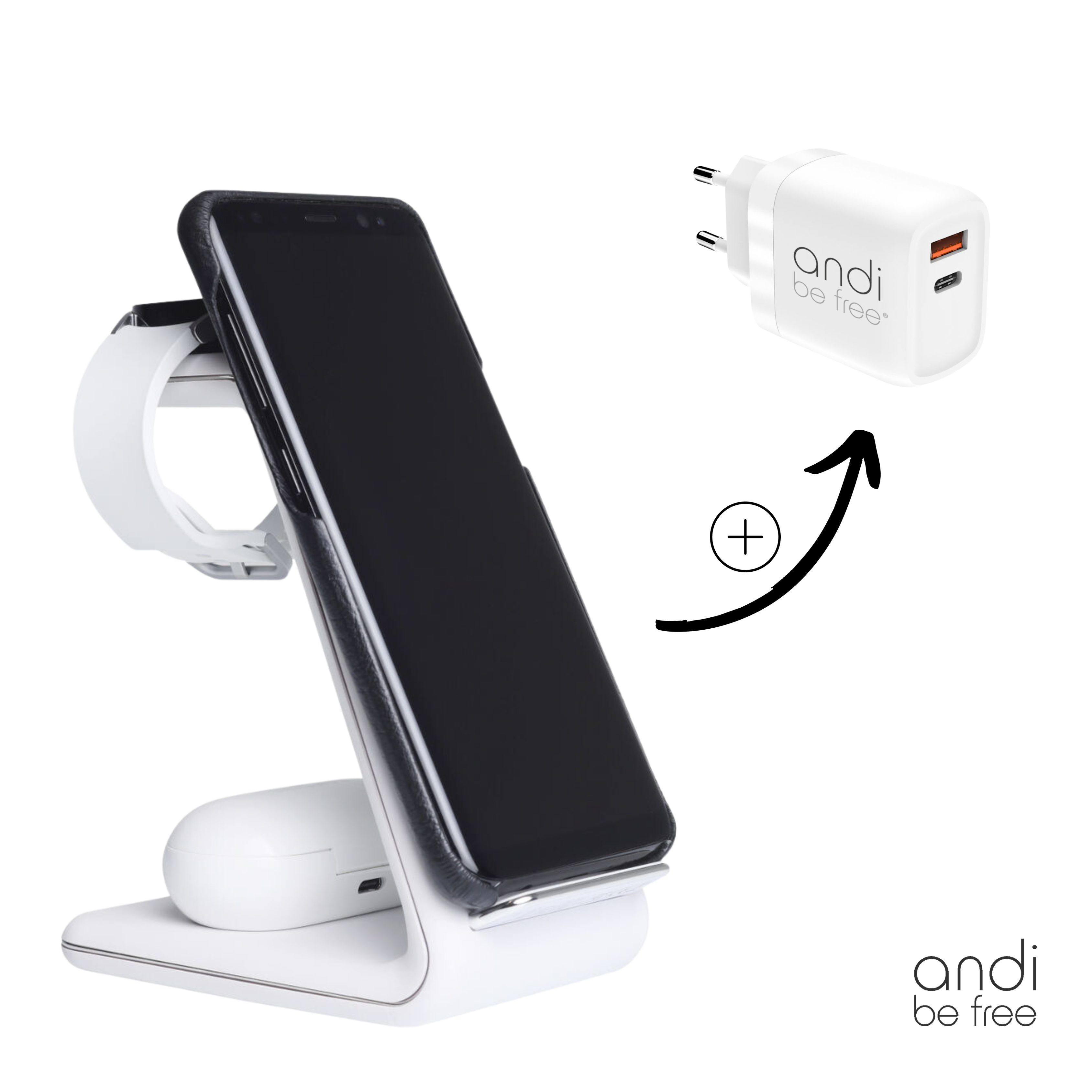 3-in-1 Wireless Charger für Samsung (inkl. Turbo Charger 30W)