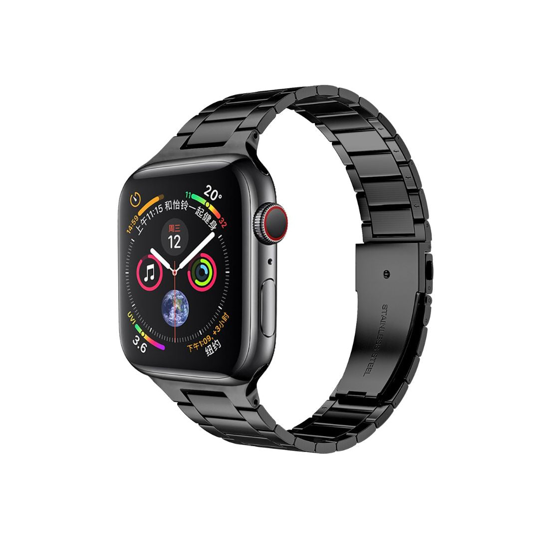 Apple Watch rostfreier Stahl Kippfaltschließe Armband