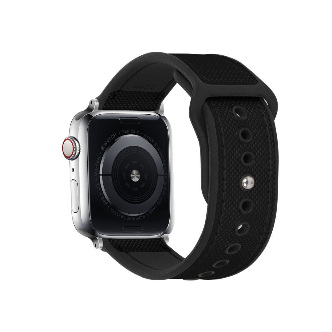 Apple Watch Silikon und Leder Armband Rau